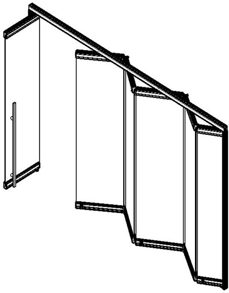cortina de cristal plegable